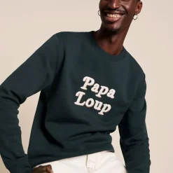 Sélectionné par Fleux Le Sweat Papa Loup - Charbon > Fabriqué En Europe|Biologique