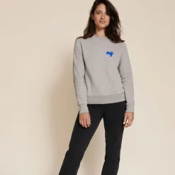Sélectionné par Fleux Le Sweat We Are Family Femme - Gris > Fabriqué En Europe|Biologique