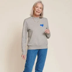 Sélectionné par Fleux Le Sweat We Are Family Femme - Gris > Fabriqué En Europe|Biologique