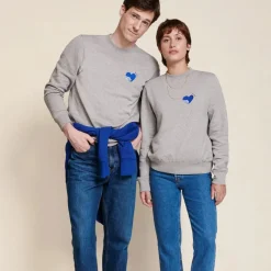 Sélectionné par Fleux Le Sweat We Are Family Femme - Gris > Fabriqué En Europe|Biologique