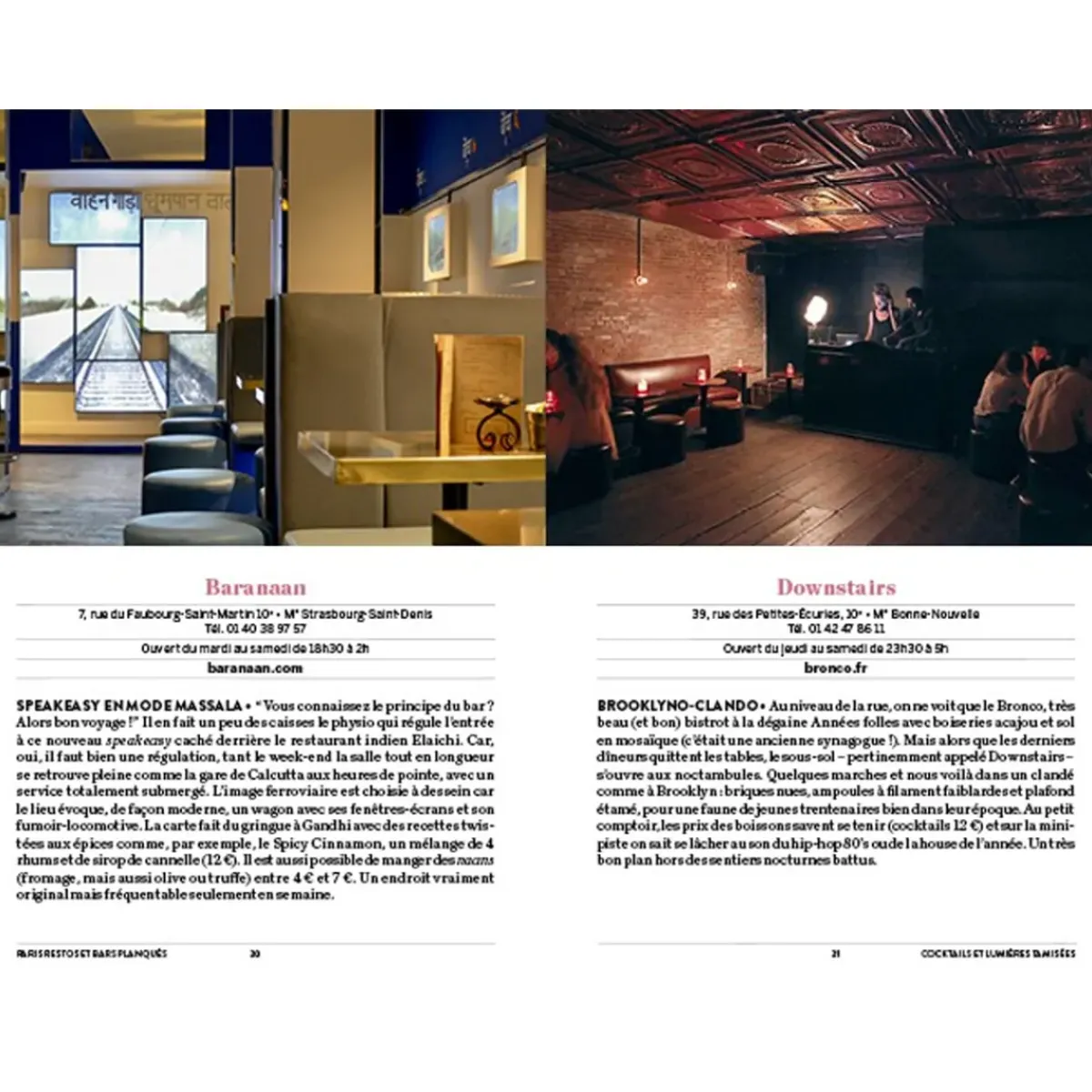 Parigramme Livre Paris Bars u0026 Restos Planques 2022 > Livres