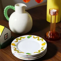 &klevering Lot de 4 assiettes Haines - L > Plats & Plateaux|Assiettes & Couverts