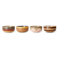 HK Living Lot de 4 Bols à Dessert Harbour 70s - ø 12,5 cm > Fabrication Artisanale|Bols & Coupelles
