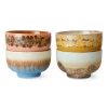 HK Living Lot de 4 Bols à Nouilles Seabreeze 70s - ø 13,5 cm > Fabrication Artisanale|Bols & Coupelles