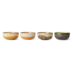 HK Living Lot de 4 Bols à Tapas Drift 70s - ø 11 cm > Fabrication Artisanale|Bols & Coupelles