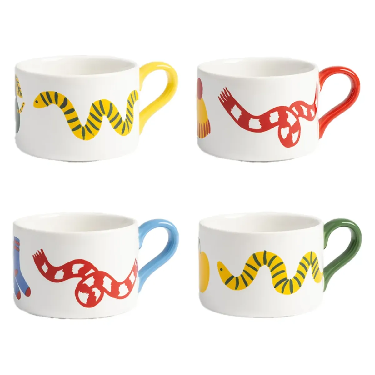 &klevering Lot de 4 mugs Haines > Plats & Plateaux|Assiettes & Couverts