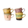 HK Living Lot de 4 Tasses à Café Americans Radiant 70's - 11,5 cm x 8,5 cm > Tasses & Mugs