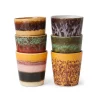 HK Living Lot de 6 Tasses à Café Valley 70's - Ø 7,5 cm > Tasses & Mugs