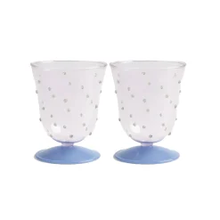 &klevering Lot de 2 verres à eau - Dot > Carafes & Verres