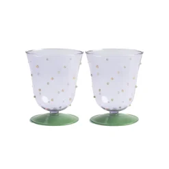 &klevering Lot de 2 verres à eau - Dot > Carafes & Verres