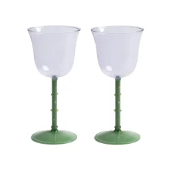 &klevering Lot de 2 verres à vin - Dot > Carafes & Verres