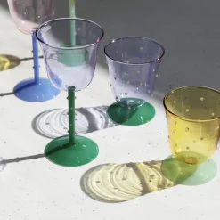 &klevering Lot de 2 verres à vin - Dot > Carafes & Verres