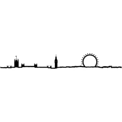 The Line Mini frise décorative Londres - Noir - 19 cm > Fabriqué En France|Art Mural