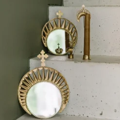 Boncoeurs Miroir Exvoto Couronne - 15.5 × 19.5 cm > Décorations Murales|Miroirs