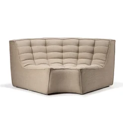Ethnicraft Module d'angle arrondi canapé N701 - Beige > Canapés