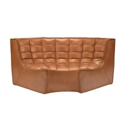 Ethnicraft Module d'angle arrondi canapé N701 - Old saddle > Canapés