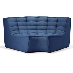 Ethnicraft Module d'angle arrondi canapé N701 - Bleu > Canapés