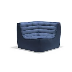 Ethnicraft Module d'angle canapé N701 - Bleu > Canapés