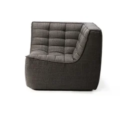 Ethnicraft Module d'angle canapé N701 - Gris foncé > Canapés