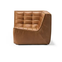 Ethnicraft Module d'angle canapé N701 - Old saddle > Canapés