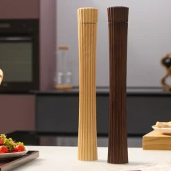 Legnoart Booster Moulin à Poivre et Sel Pleats - Frêne Naturel > Fabriqué En Europe|Fabrication Artisanale