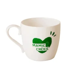 émoi émoi Mug Coeur Mamie Chérie - Vert Sapin > Fabriqué En Europe|Tasses & Mugs