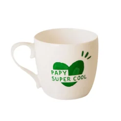 Sélectionné par Fleux Mug C?ur Papy Super Cool - Vert Sapin > Fabriqué En Europe|Tasses & Mugs