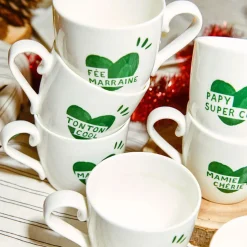 Sélectionné par Fleux Mug C?ur Papy Super Cool - Vert Sapin > Fabriqué En Europe|Tasses & Mugs
