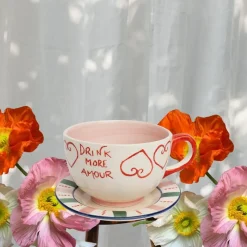 Sélectionné par Fleux Mug Drink more amour - Rose/Rouge- Ø 16 x 8 cm > Fabriqué En Europe|Tasses & Mugs