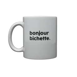 Félicie Aussi Mug en porcelaine - Bonjour Bichette > Fabriqué En France|Vaisselle & Accessoires De Table