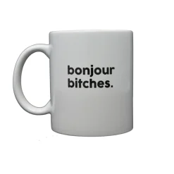 Félicie Aussi Mug en porcelaine - Bonjour Bitches > Fabriqué En France|Vaisselle & Accessoires De Table