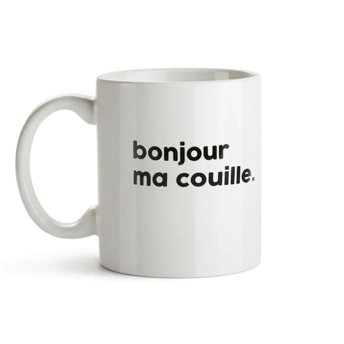 Félicie Aussi Mug en porcelaine - Bonjour Ma Couille > Fabriqué En France|Vaisselle & Accessoires De Table