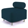 ENOstudio Ottoman Bovari Tissu Bleu Paon Nobilia 77 > Fauteuils & Repose-pieds