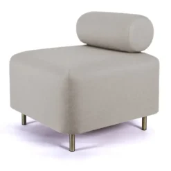 ENOstudio Ottoman Bovari Velours Beige Riviera 21 > Fauteuils & Repose-pieds