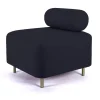 ENOstudio Ottoman Bovari Velours Bleu Nuit Riviera 79 > Fauteuils & Repose-pieds