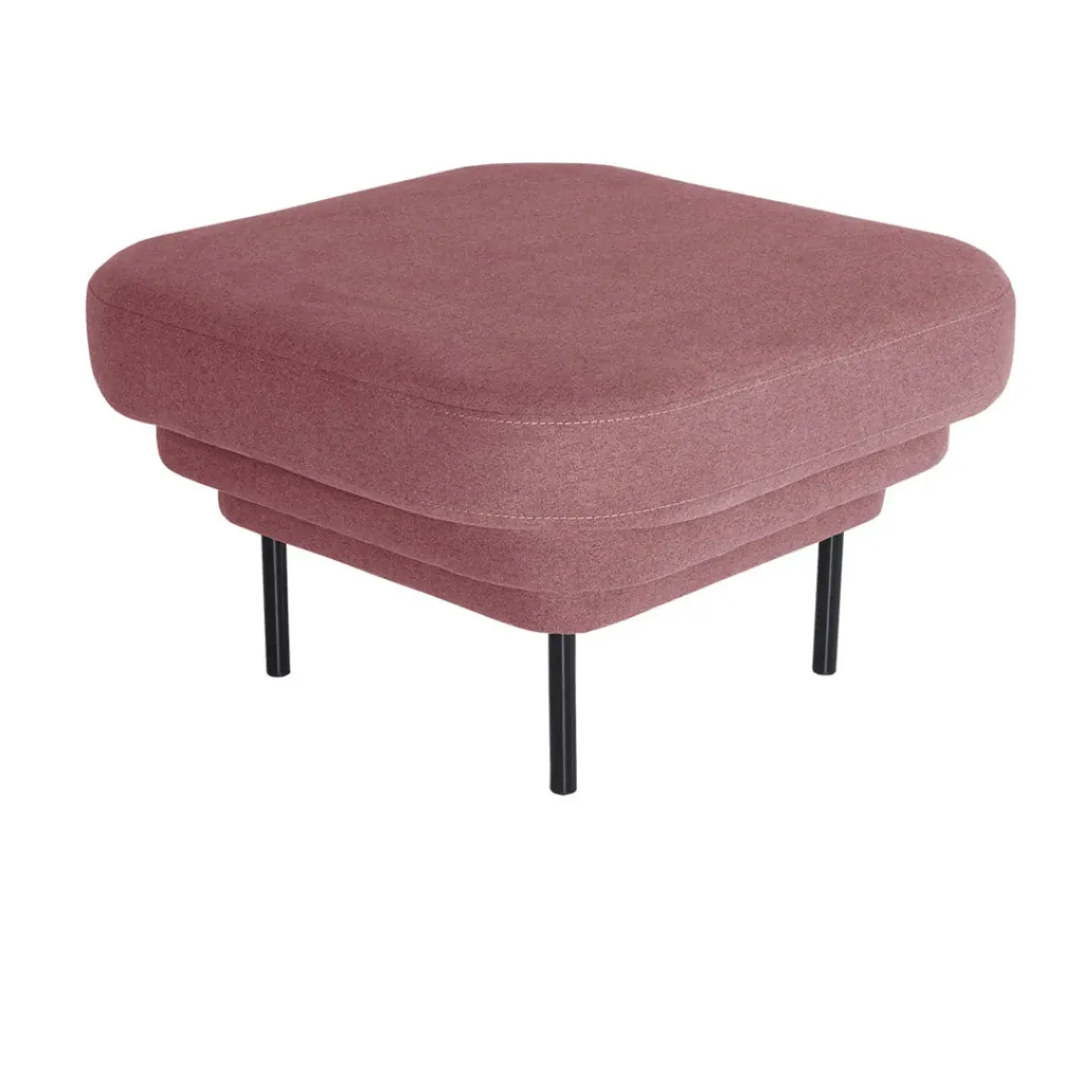 ENOstudio Ottoman Cornice tissu - Rose u0026 métal noir > Fauteuils & Repose-pieds