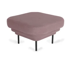 ENOstudio Ottoman Cornice velours rose u0026 métal noir > Fauteuils & Repose-pieds