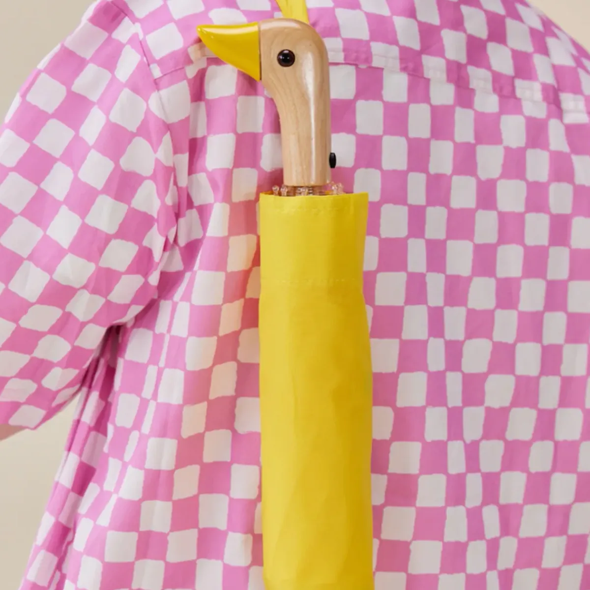 Original Duckhead Parapluie à manche Tête de Canard - Jaune > Femme Parapluies|Parapluies
