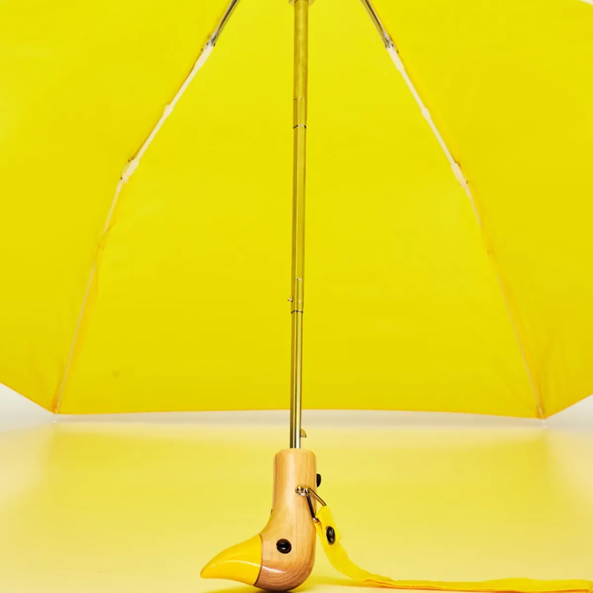 Original Duckhead Parapluie à manche Tête de Canard - Jaune > Femme Parapluies|Parapluies