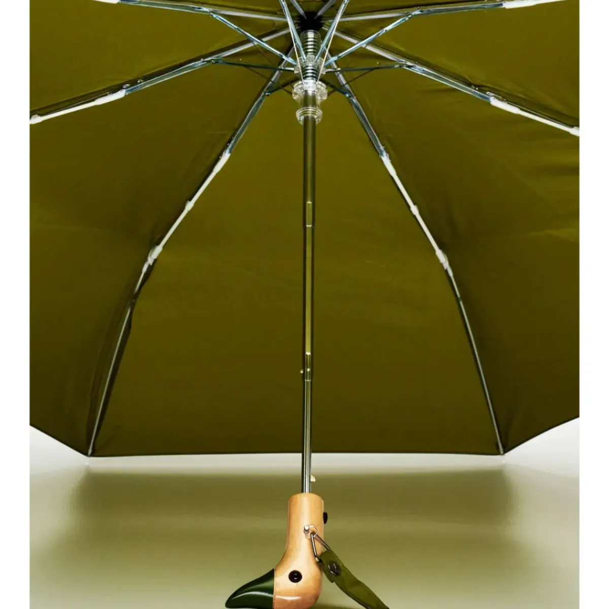 Original Duckhead Parapluie à manche Tête de Canard - Olive > Femme Parapluies|Parapluies
