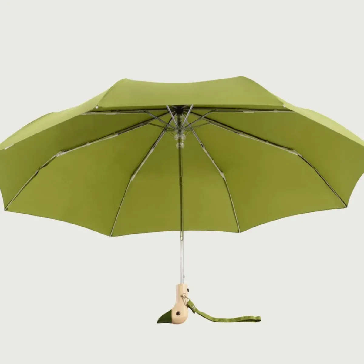 Original Duckhead Parapluie à manche Tête de Canard - Olive > Femme Parapluies|Parapluies