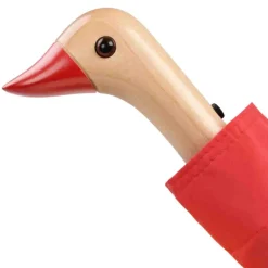 Original Duckhead Parapluie à manche Tête de Canard - Rouge > Femme Parapluies|Parapluies