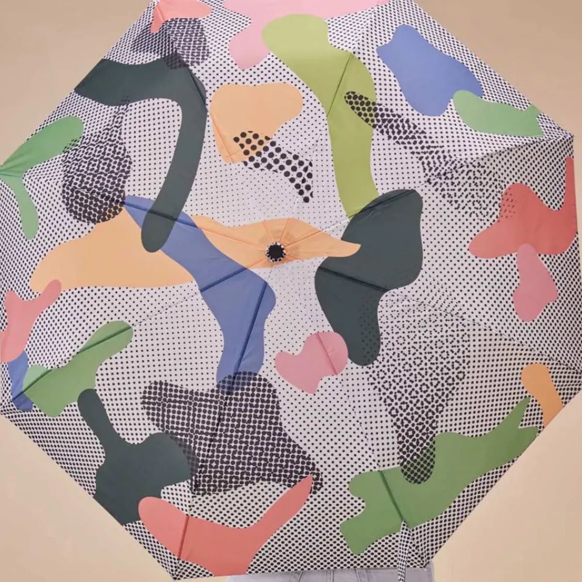 Original Duckhead Parapluie à manche Tête de Canard - Dots > Femme Parapluies|Parapluies