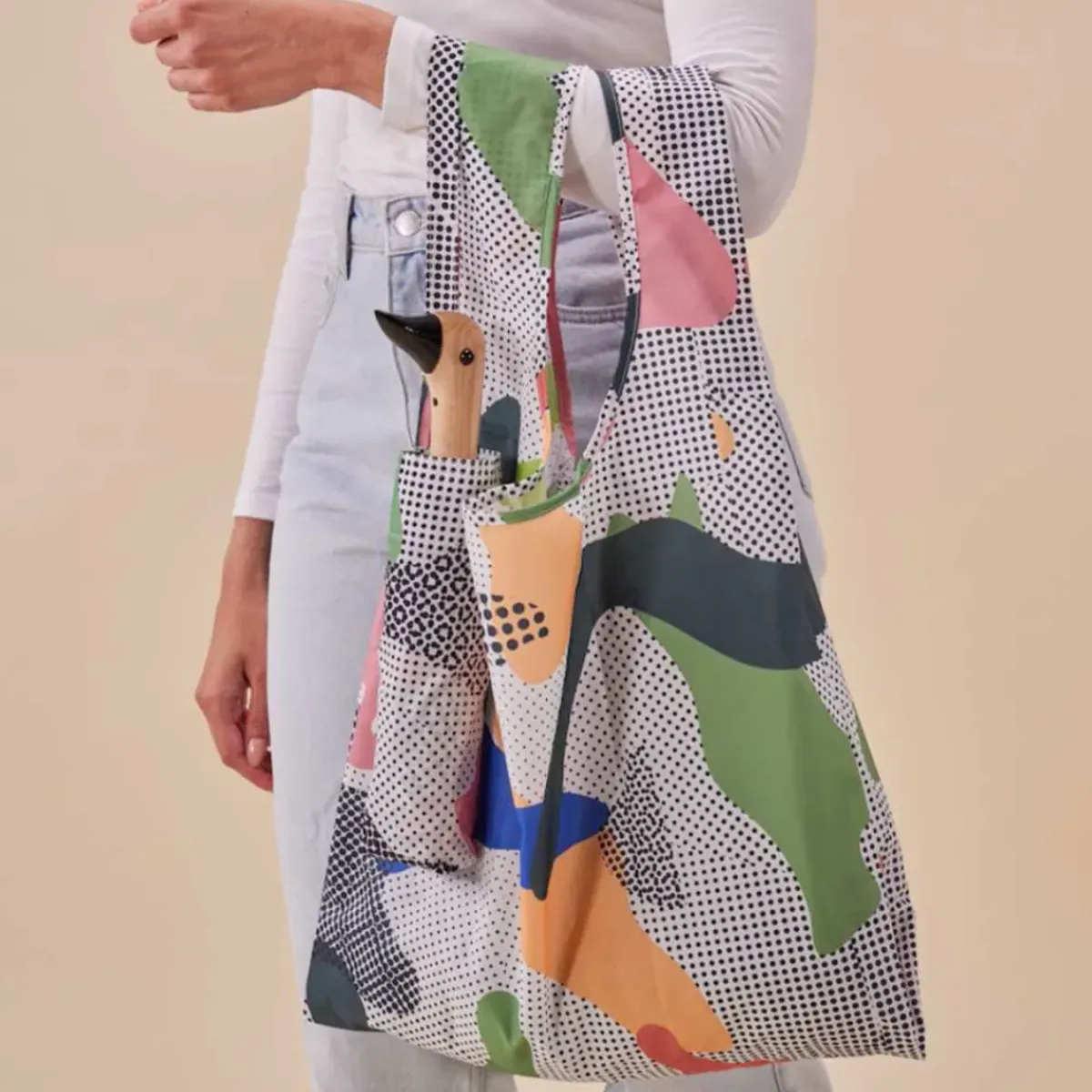 Original Duckhead Parapluie à manche Tête de Canard - Dots > Femme Parapluies|Parapluies