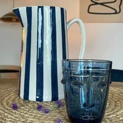 Sélectionné par Fleux Pichet Rayure Bleu > Carafes & Verres