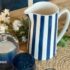 Sélectionné par Fleux Pichet Rayure Bleu > Carafes & Verres