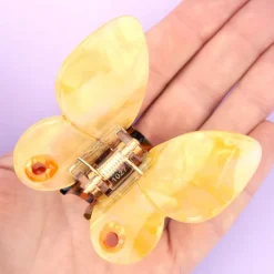 Coucou Suzette Pince à Cheveux Papillon - Jaune > Fabriqué En Europe|Accessoires Cheveux