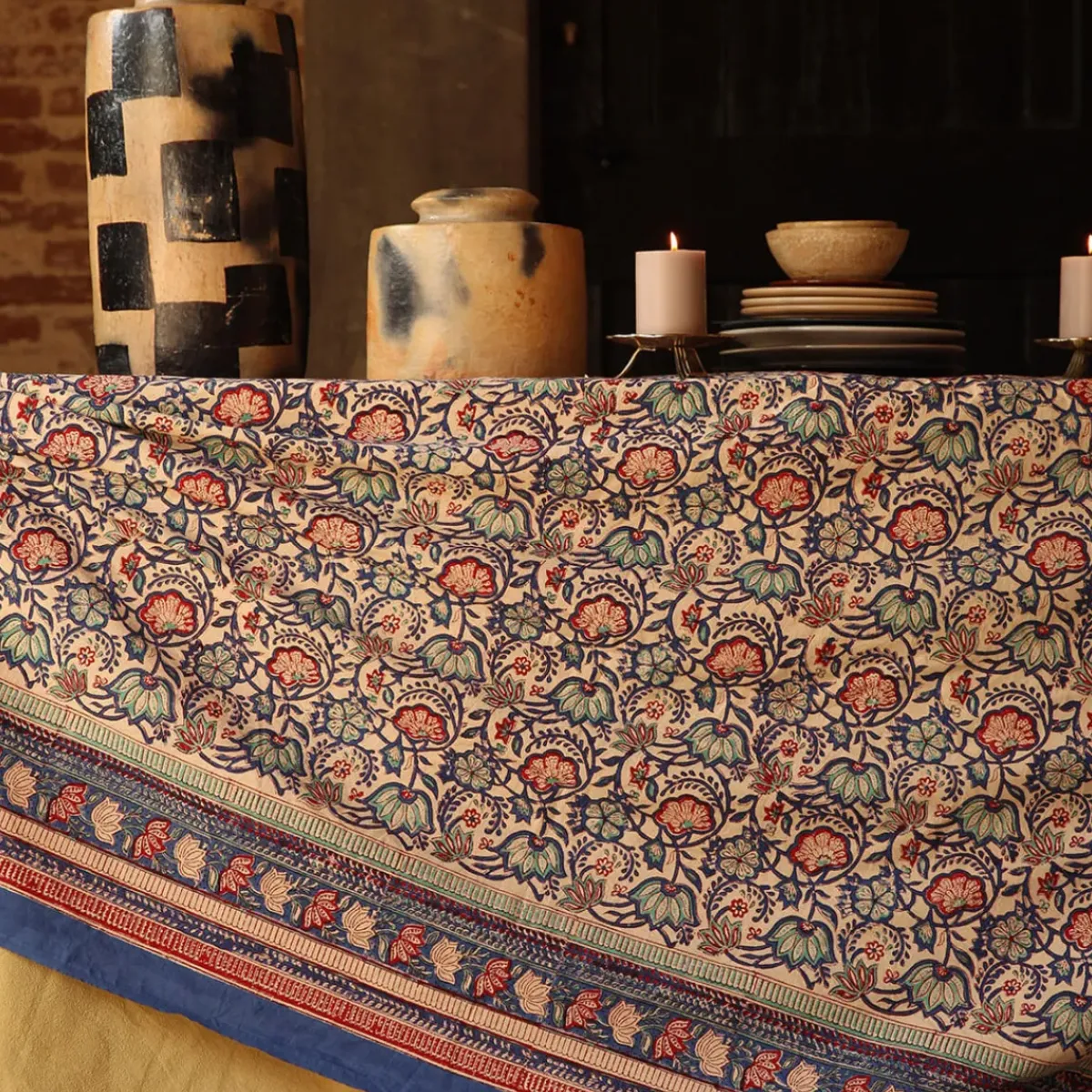 Doing Goods Plaid + Tote-bag Bluebell > Textile|Linge De Lit