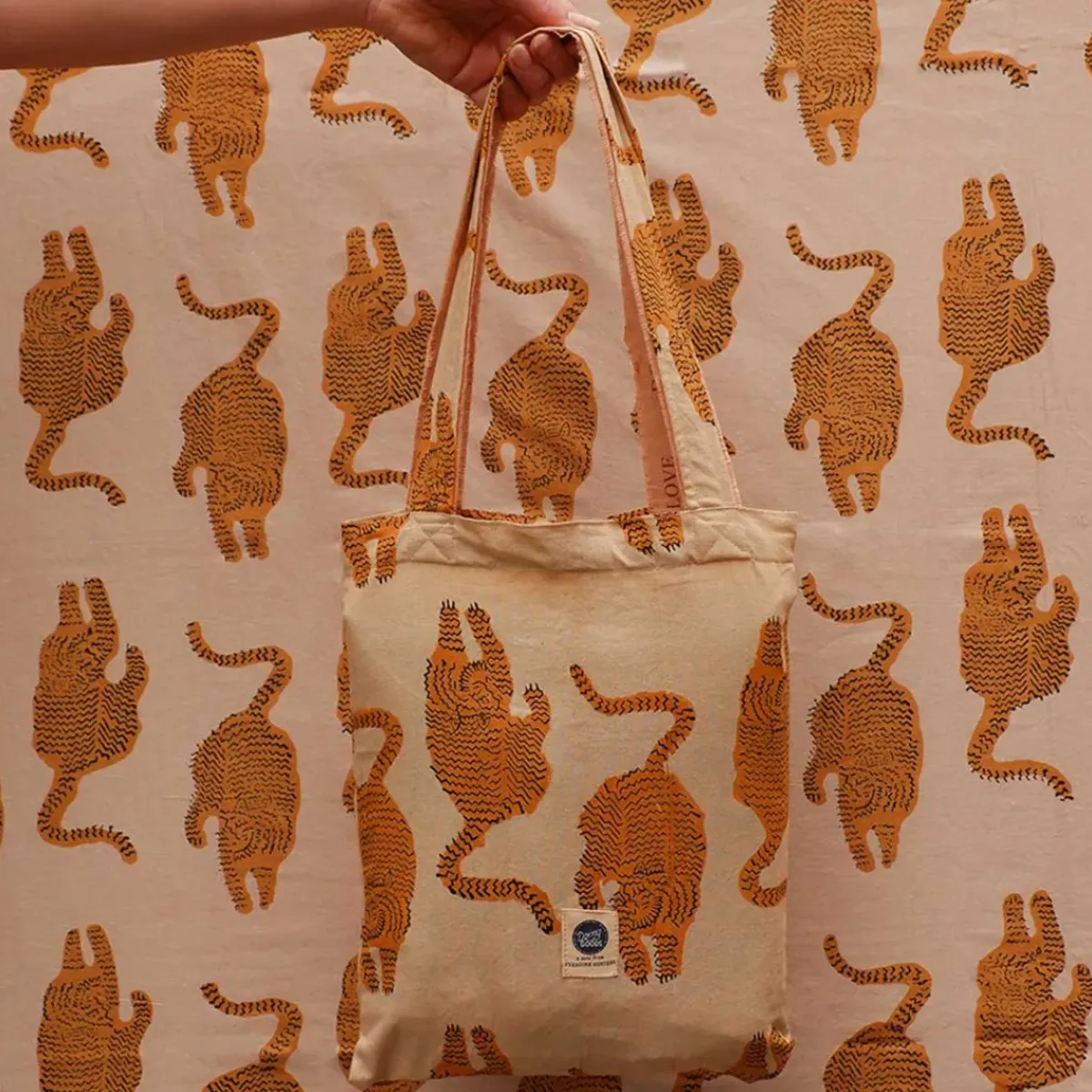 Doing Goods Plaid + Tote-bag Powder Tiger > Textile|Linge De Lit