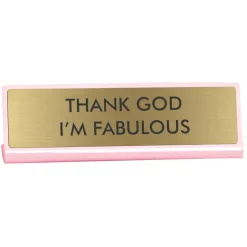 Sélectionné par Fleux Plaque De Bureau Thank God I'M Fabulous > Accessoires Design